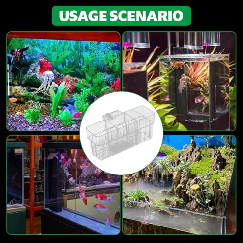 Qpets® Aquarium Plant Basket 3-Compartment Acrylic for Fish Tank Hanging Hydroponics with Draining Holes Accessories 2PCS Qpets® Aquarium Plant Basket 3-Compartment Acrylic for Fish Tank Hanging Hydroponics with Draining Holes Accessories 2PCS